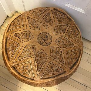 Handcrafted Leather Pouf